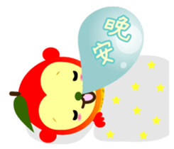 Apple mango monkey sticker #5350280