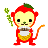 Apple mango monkey sticker #5350295