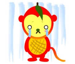 Apple mango monkey sticker #5350300