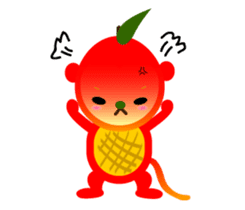 Apple mango monkey sticker #5350305