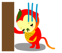 Apple mango monkey sticker #5350306