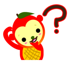 Apple mango monkey sticker #5350312