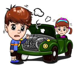 khunkhim & Classic Car sticker #5350827