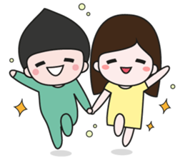 Mogoon and Moyang in love sticker #5352852