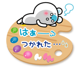 Daily life of palette bear 2 sticker #5353767