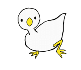Free white bird sticker #5353856