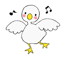 Free white bird sticker #5353864