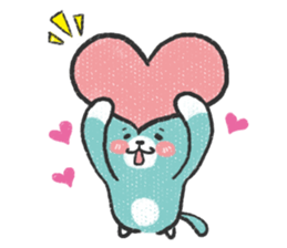 Buruko cat & Ponka rabbit sticker #5354158