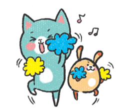 Buruko cat & Ponka rabbit sticker #5354163