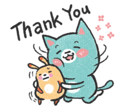 Buruko cat & Ponka rabbit sticker #5354169