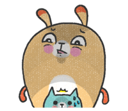 Buruko cat & Ponka rabbit sticker #5354173