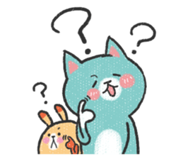 Buruko cat & Ponka rabbit sticker #5354174
