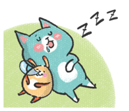Buruko cat & Ponka rabbit sticker #5354176