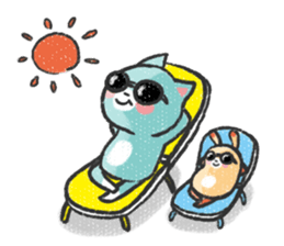 Buruko cat & Ponka rabbit sticker #5354186