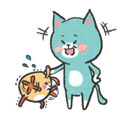 Buruko cat & Ponka rabbit sticker #5354192