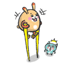 Buruko cat & Ponka rabbit sticker #5354193