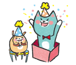 Buruko cat & Ponka rabbit sticker #5354195