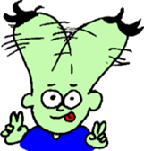 Forehead is wide boy. sticker #5355447