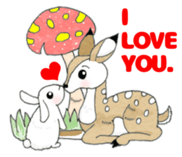 fawn and bunny. sticker #5355877