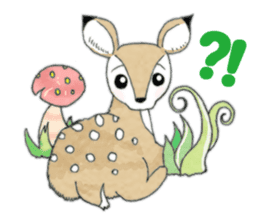fawn and bunny. sticker #5355883