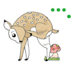 fawn and bunny. sticker #5355884