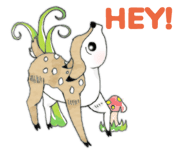 fawn and bunny. sticker #5355886