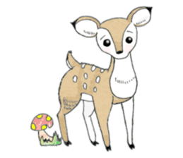 fawn and bunny. sticker #5355887