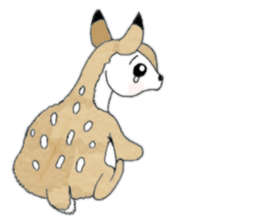 fawn and bunny. sticker #5355907