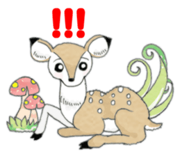 fawn and bunny. sticker #5355908