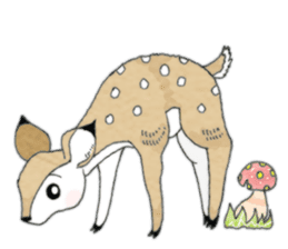 fawn and bunny. sticker #5355910