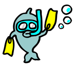 dolphin friends 2 sticker #5358197