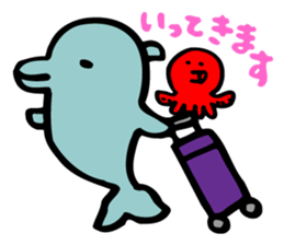 dolphin friends 2 sticker #5358203