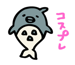 dolphin friends 2 sticker #5358213