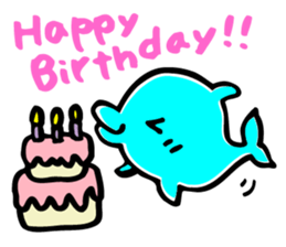 dolphin friends 2 sticker #5358214