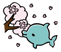 dolphin friends 2 sticker #5358218