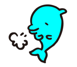 dolphin friends 2 sticker #5358226