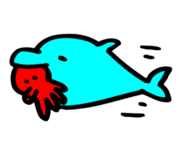 dolphin friends 2 sticker #5358233