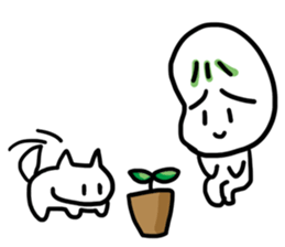 Spineless Boy with funny friends sticker #5358680