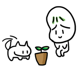 Spineless Boy with funny friends sticker #5358680