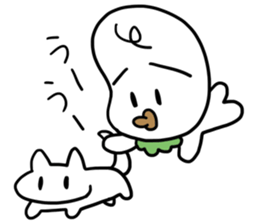 Spineless Boy with funny friends sticker #5358692