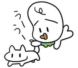 Spineless Boy with funny friends sticker #5358692