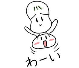 Spineless Boy with funny friends sticker #5358709