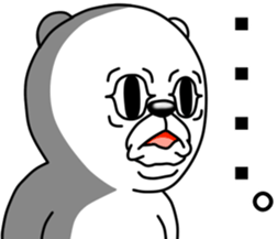 An annoying white bear. sticker #5358987