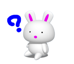Punyo-punyo rice cake rabbit sticker #5359960