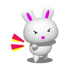 Punyo-punyo rice cake rabbit sticker #5359968