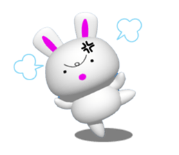 Punyo-punyo rice cake rabbit sticker #5359977