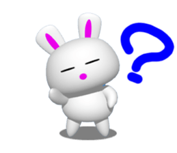 Punyo-punyo rice cake rabbit sticker #5359985