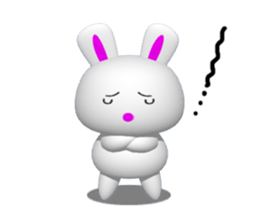 Punyo-punyo rice cake rabbit sticker #5359992