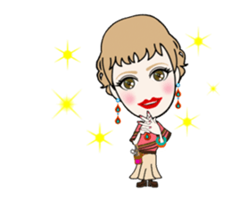 Female hairdresser in Kansai sticker #5362644