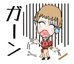 Female hairdresser in Kansai sticker #5362648